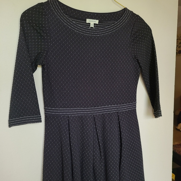 ☆NWT Max studio halfsleeve polkadot pleated dress☆ - Picture 3 of 9